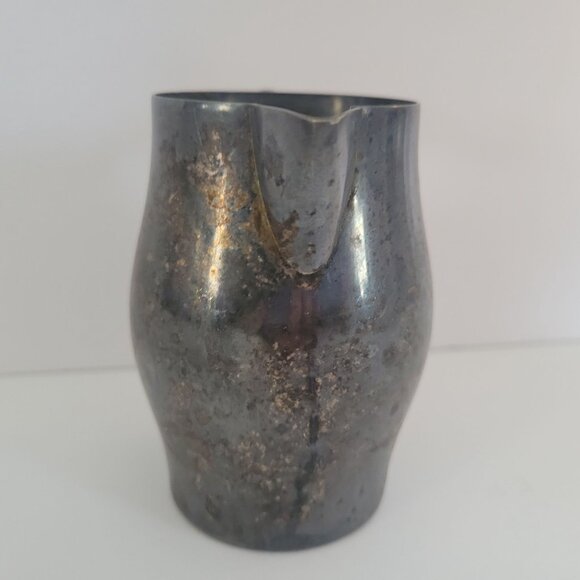 Vintage Oneida Silversmiths Silver-Plated Creamer Pitcher With Handle - Tarnishe - Picture 2 of 8
